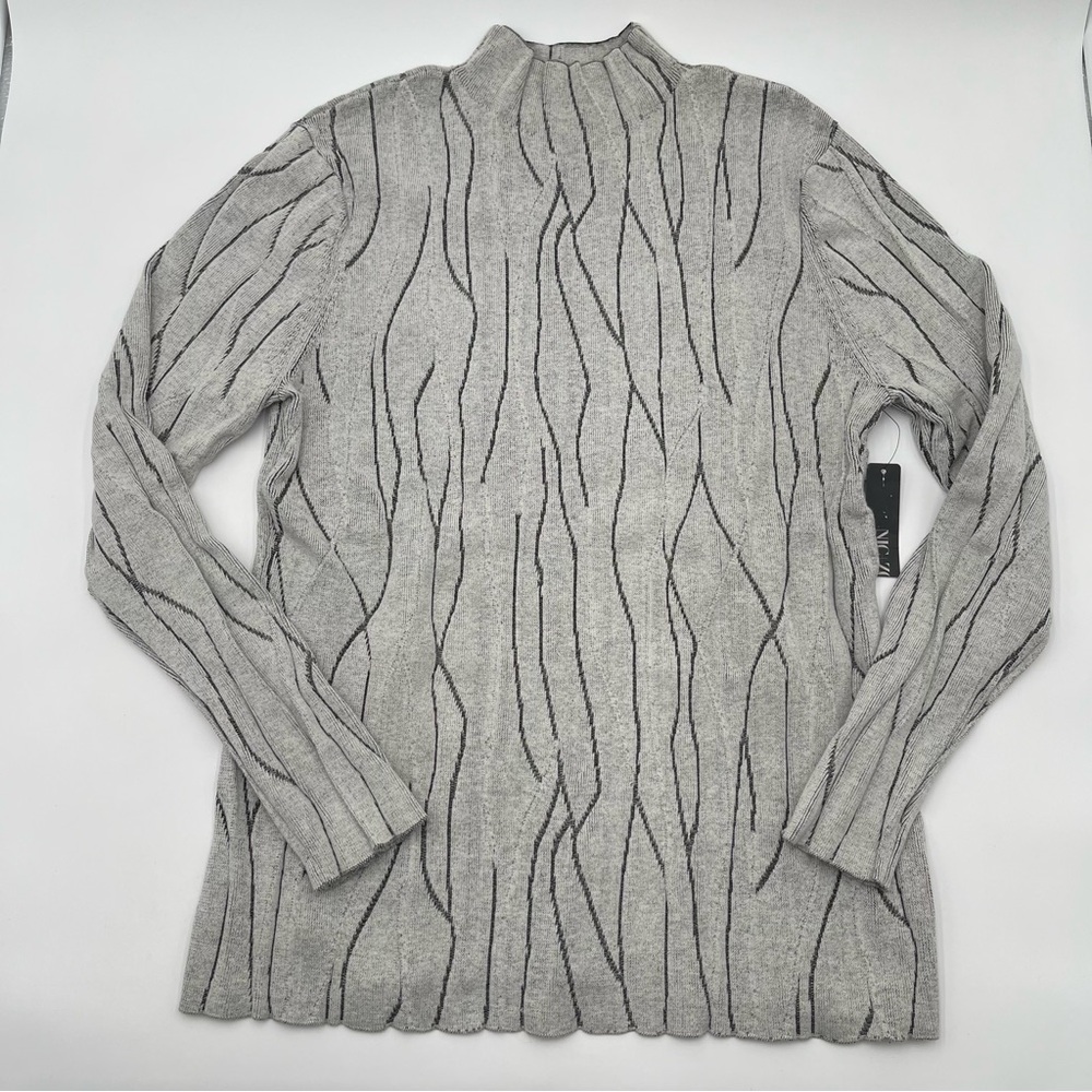 Nic + Zoe Women's Knit Sweater Tunic Mock Neck Long Sleeve Size XL New - Picture 4 of 13